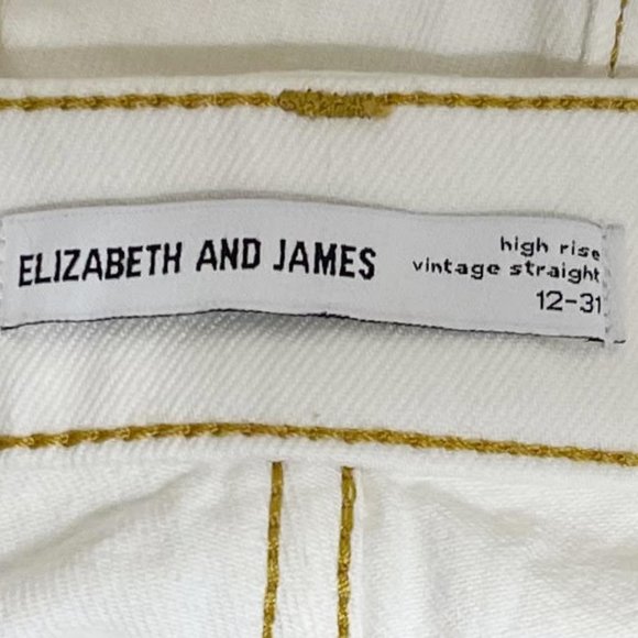 Elizabeth and James Size 31 White High Rise Vintage Straight Jeans - Picture 4 of 8